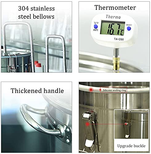 Yuewo New 33L/8.7Gal Adjustable Fragrance Water Distiller Ethanol Copper Still Home Brewing Kit For Home Countertop Distilled Water #TOP3