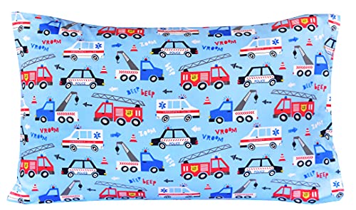 Scientific Sleep Police Cars Fire Truck Engine Ambulance 100% Cotton Cozy Twin Bed Sheet Set, Flat Sheet & Fitted Sheet & Pillowcase Boys Girls Bedding Set #TOP3
