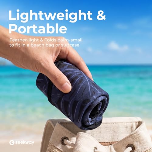 Image of SEEKWAY Water Shoes Quick-Dry Aqua Socks Barefoot Slip-on for Beach Pool Swim River Yoga Lake Surf Women Men Black SK001