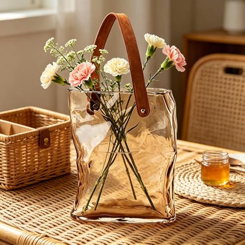 Vase sac à main résistant pour stabiliser vos fleurs sans risque sur une étagère - 4