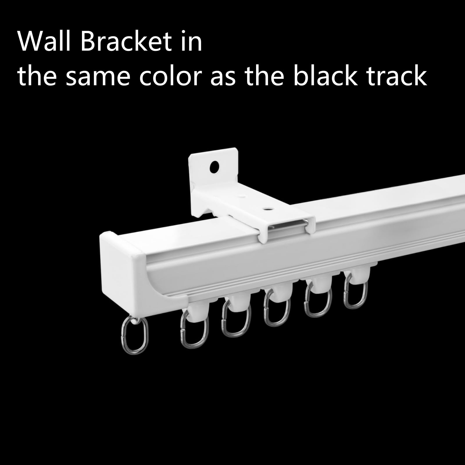 MaKefeile White Wall Mount Brackets for Curtain Track, Bendable Curtains Tracks Walls Mounting Hardware (6 PCS)