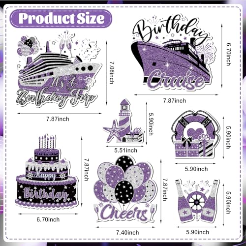 Imanes Decorativos Para Puerta Cumpleaños Cruise 7 Pcs miniatura 7