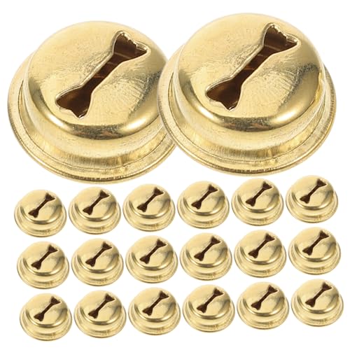 Angoily 100pcs Bell Jingle Bells Crafts Making Bell Colorful ???????????????? Small Craft Accessory Craft Supply Accessory Supply Metal Golden