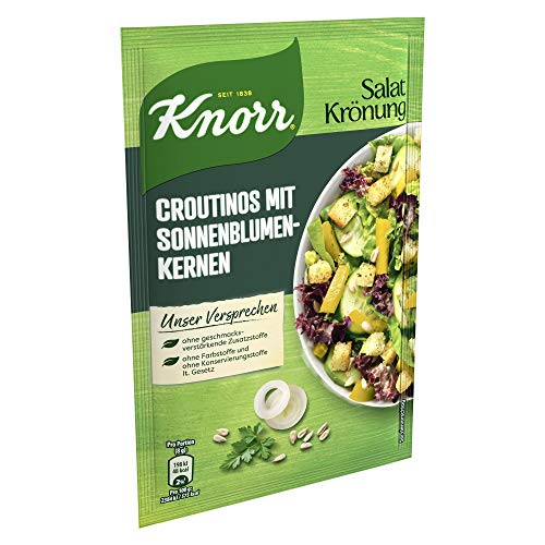 Knorr Salatkrönung Croutinos mit Sonnenblumenkernen Croutons, 1er-Pack (1 x 25 g)
