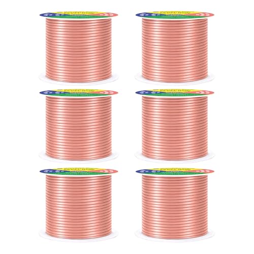 Image of Mandala Crafts 14 Gauge Rose Gold Tone Combo Anodized Aluminum Craft Wire | 330 FT, Colored, Flexible, Bendable for Bonsai Armature Sculpting Wire Wrapping Jewelry Making, Weather & Tarnish Resistant