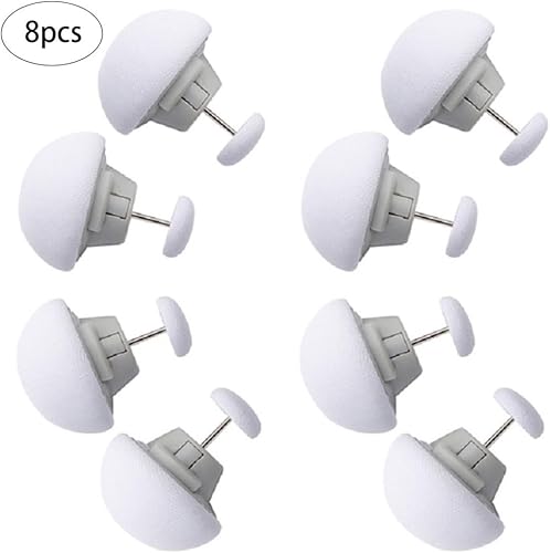 Miniatura 7 de Clips de edredón, sujetadores de botón de seta, pasador de fijación para ropa de cama, 8 piezas, cubierta antipolvo blanca