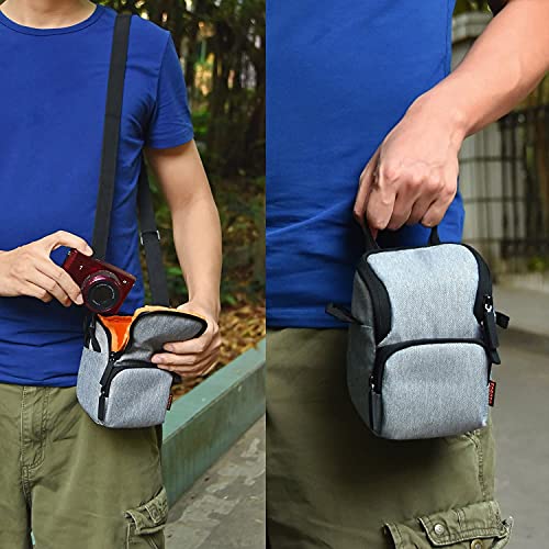 Fosoto Camera Case Bag Compatible For Nikon L340 L330 B500 L840,Canon Sx420 Sx720 Sx620 G7X, Sony A6000 A6300 A5100 Nex-6 W830 Rx100 Rx0M2,Panasonic Gx85 Zs60 Long Zoom Or Compact Syste #TOP6