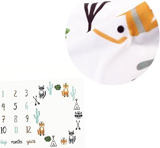 Toddmomy Cobijas Recien Nacidos Cobertor De Desenvolvimento Do Bebê Cobertor Marco Do Bebê Adereços Recém-Nascido Gráfico Marcos Do Bebê Cobertores Cobertores Para Marcos Recém-Nascidos