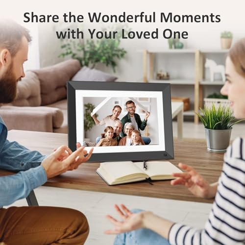 Image of Digital Picture Frame 10.1-inch Digital-Photo-Frame - 32GB Dual-WiFi Digital Frame, 1920x1200 FHD Touch Screen, Motion Sensor, Easily Upload Photos and Videos via App or Email, Gift for Mom Dad