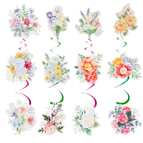 24Pcs Wildflower Party Hanging Swirls, Wildflower Theme Birthday ...