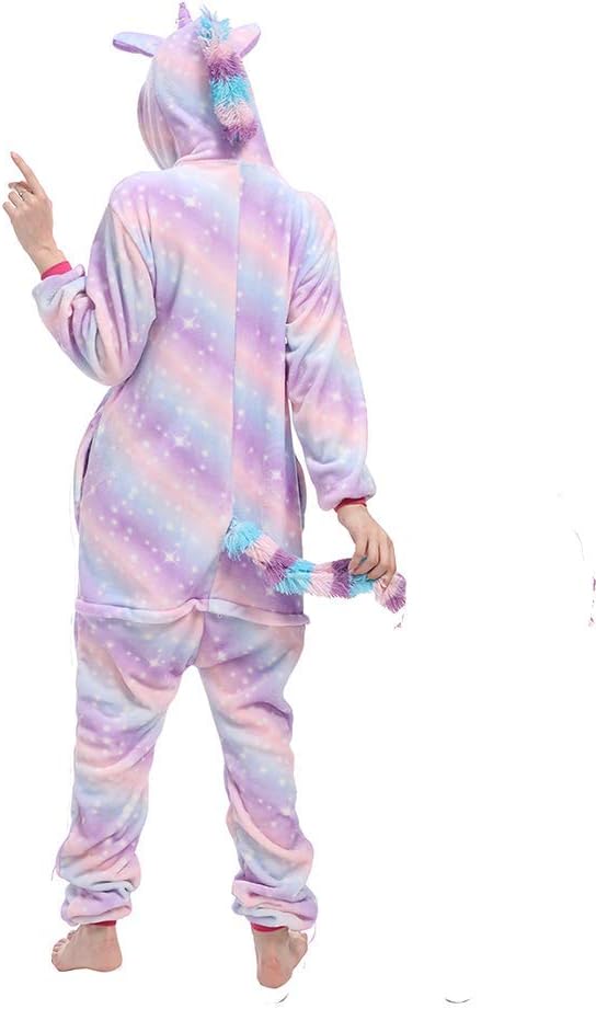 Unicorn Onesie Unisex Adult Pajamas One-Piece Cosplay Costume Animal Partywear - Image 3
