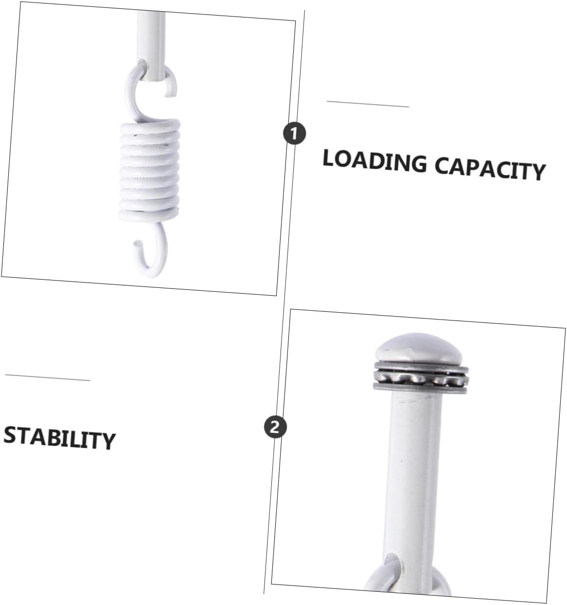 2sets Hammock Parts Kit Spring Hook Accessories for Hanging Chair Porch Swing Fitness Equipment Rotating Hook for Secure Installation