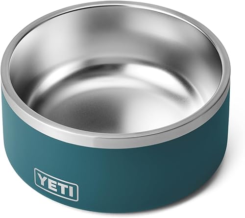 Miniatura 6 de YETI Boomer 8 - Cuenco antideslizante de acero inoxidable para perros, capacidad para 64 onzas, verde azulado agave