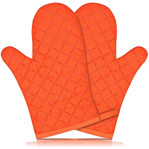 Guantes de algodón para horno y microondas resistentes al calor lavables 2
