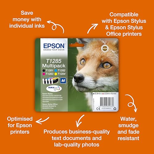 Epson T1281 Cartouche d'encre d'origine Durabrite Ultra Noir, Taille Unique (Lot de 2)