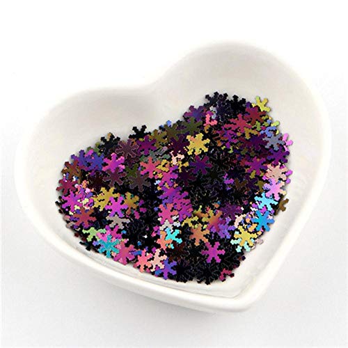 SSXCO PET Ultradünne Pailletten 5mm Paillette Schneeflocke Laser Glitter Pailletten Nail Art Body Painting Nagel DIY…