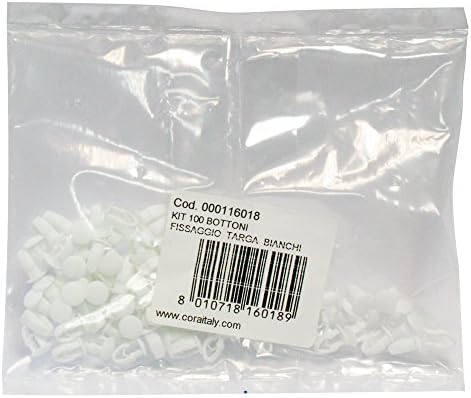 Cora 000116018 100 Fixing Kit for License Plate, White image 4