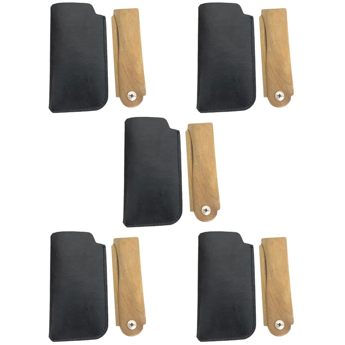 Beavorty 5 Juegos De Peines De Madera Pequeños Para Bigote Peines Plegables Para Barba Diseño Ergonómico Para Viajes Y Hogar.