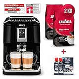 Ha sido galardonado por la Stiftung Warentest con la nota 2,3 (bueno) de un total de 10 máquinas automáticas. Cafetera automática Krups One-Touch-Cappuccino con 2 kg de granos de café de Lavazza y 250 ml de antical especial Durgol