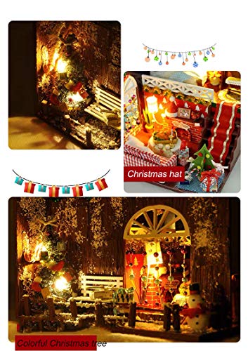 Kisoy Diy Dollhouse Kit, 1:24 Scale Exquisite Miniature With Furniture, Dust Proof Cover And Music Movement, Your Perfect Craft Gift For Friends, Lovers And Families (Christmas Eve) #TOP2