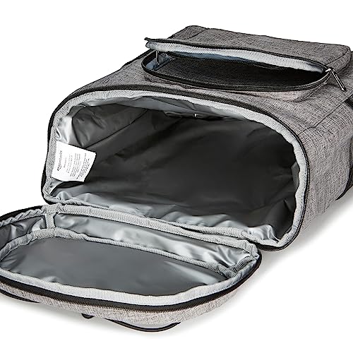 Image of Amazon Basics Insulated Cooler Backpack for Camping and Hiking, Portable Soft Sided Cooler with 30 Can Capacity, Leak-Proof, Water-Resistant, Gray