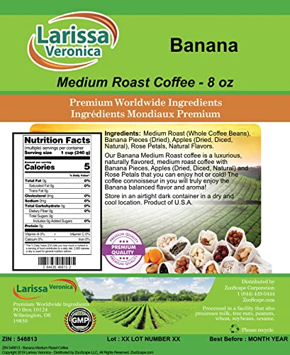 Café Banana tostado medio en grano 8 oz miniatura 2