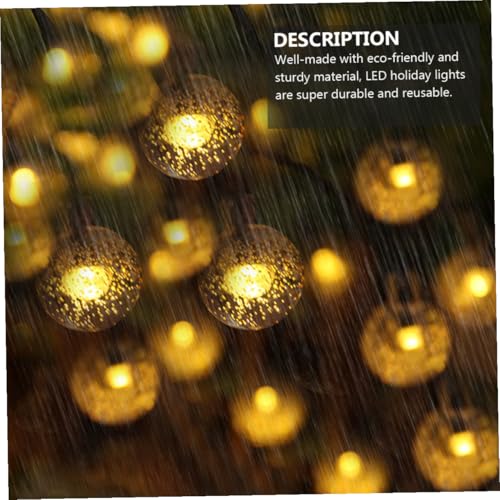 Luces de cadena solar LED burbuja para exterior 5m miniatura 3