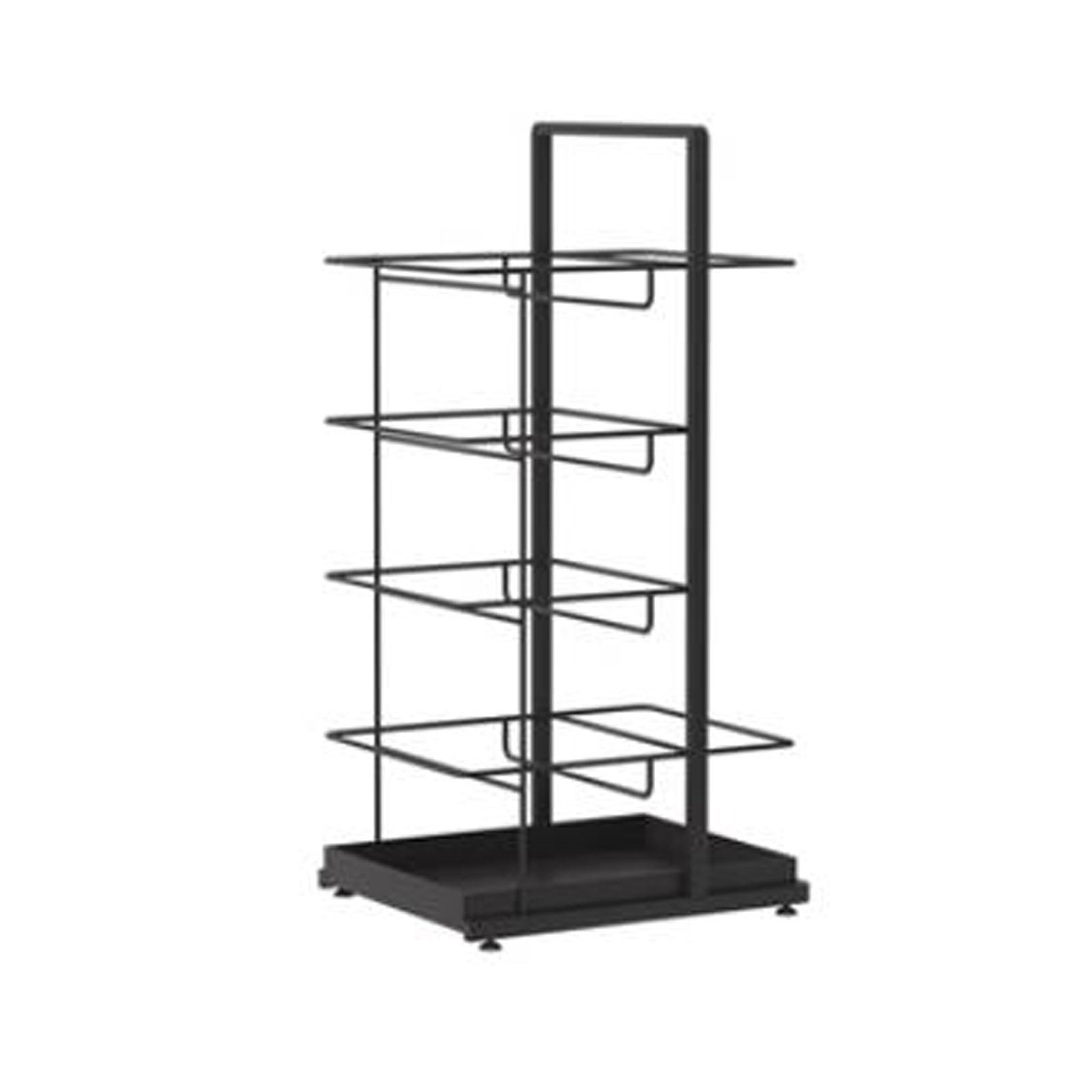 CFY652 Umbrella rack Household Entrance Umbrella Stand, Holder, Metal Entry Hallway Décor with Drip Tray, Home Office Decoration Storage Rack for Umbrellas Canes Walking Sticks Office(Black)