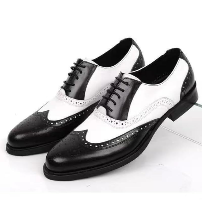 Herren Anzugschuhe Schnürhalbschuhe Klassischer Business Derby Oxford Hochzeit Schuhe Schnürschuh Klassischer Brogue-Stil Lederschuhe