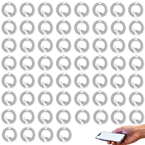 60 piezas NFC Tag 25mm Ntag213, pegatinas NFC NTAG213 25mm, regrabables, 144 bytes, etiquetas NFC autoadhesivas impermeables para teléfonos y objetos conectados, compatible con todos los dispositivos
