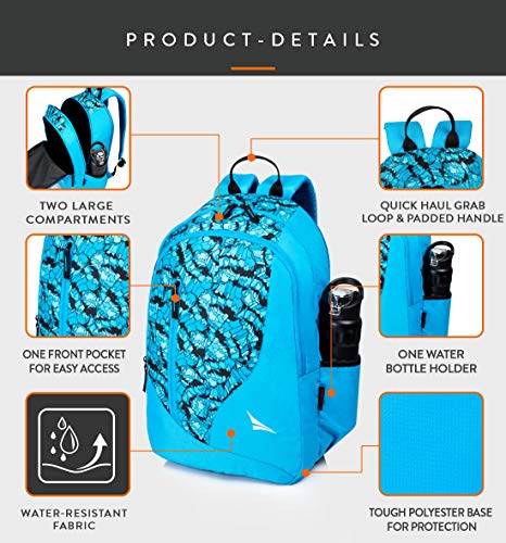 Image of Lunar's Ashland 30L Casual Water Resistant 3 Compartment Travel Bagpack /College Backpack /School Bag (Blue)