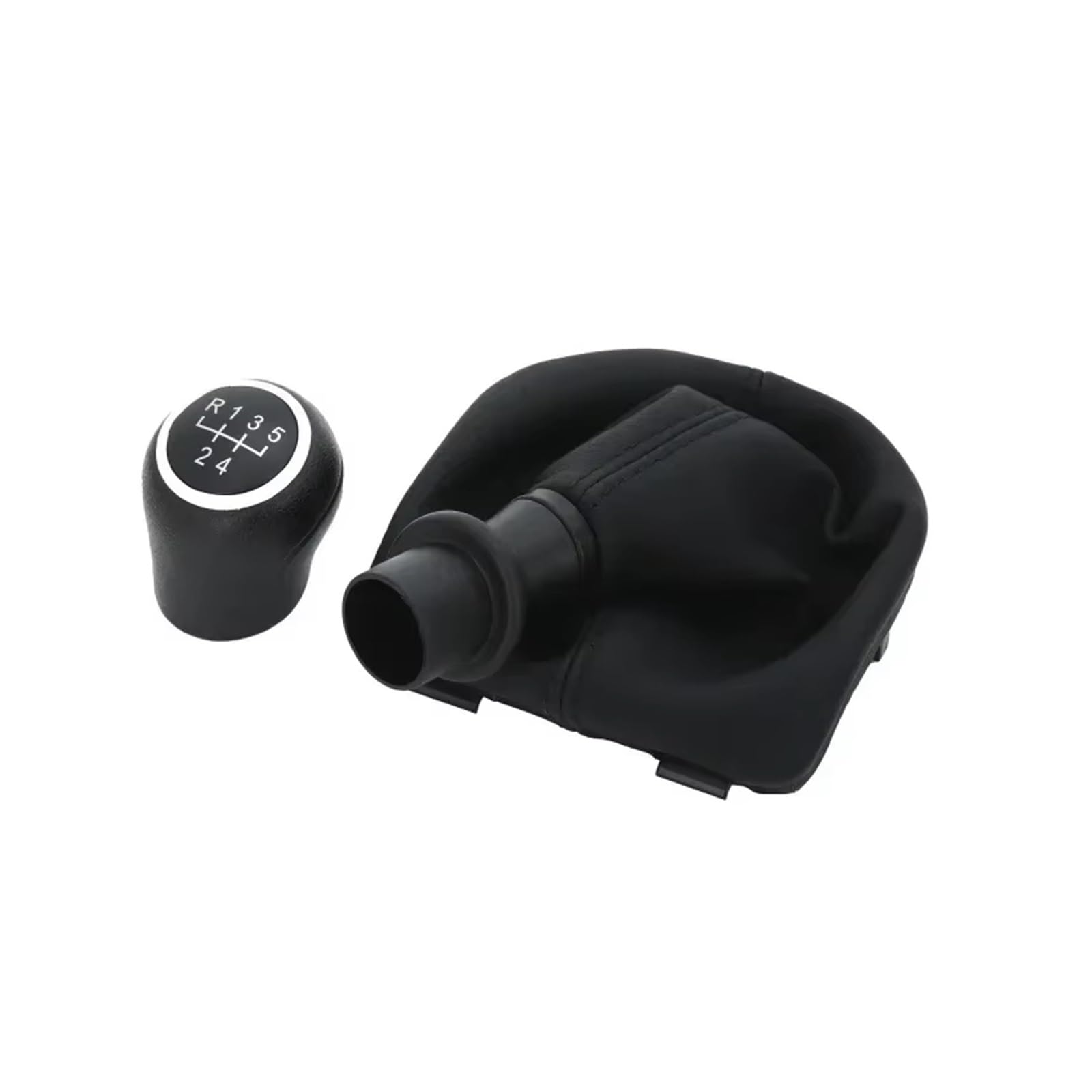 Qwqaab 5 Speed Manual Gear Knob For Vw For Transporter Multivan Caravelle T6 T7 2016-2020 Shifter Lever Case Manual Gear Shift Knob Pu Gaiter Boot(5 Speed)