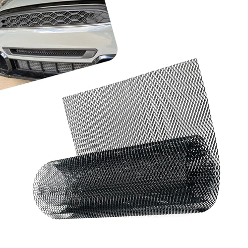 Shakas Car Grille Mesh, Thickened High-hardness Alloy Rhombic Small Holes Embedded Multifunctional Air Vent Mesh, DIY Tuning Replacement Accessories, Suitable for Most Cars (Black)