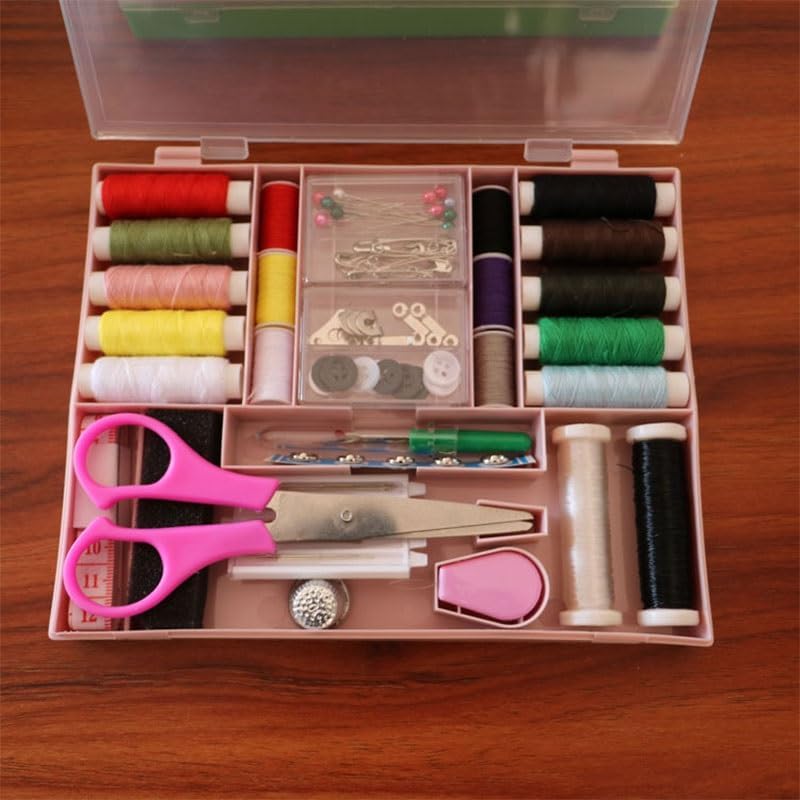 LWECMGSA Plastic Needle Thread Box Set Handmade Tool Travel Bag Multi-Functional