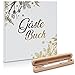 SaMaStyle Gästebuch Hochzeit Set 3 in 1 - Modernes Hochzeit Gästebuch 100 Seiten inkl. Stift und Holzetui - Guestbook Wedding - Goldenes Hochzeitsbuch, Taufe, Restaurant, Geburtstag - Neues Logo