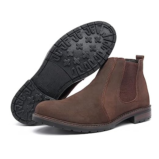 Bota Botina Conforto Estilo Masculina Casual Couro Anatomic Trabalho Cor:Marrom;Genero:Masculino;Tamanho:44