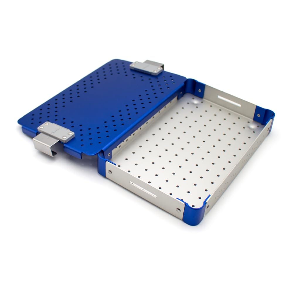 Toplionace Caja de Esterilización para Instrumental de Microcirugía con Alfombrilla de Silicona Suave – 230x150x30mm