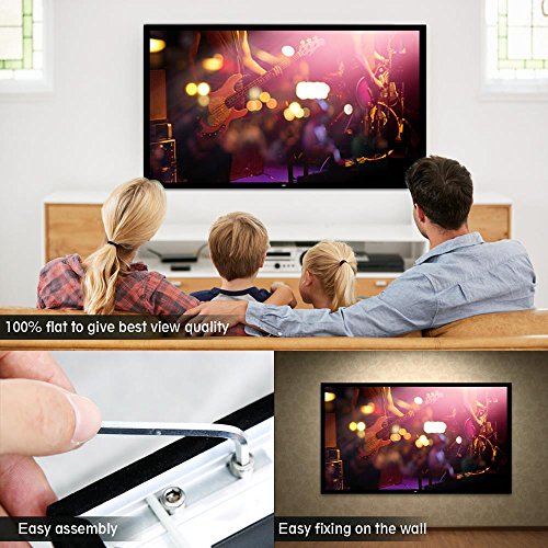 Pyle 100" Matt White Home Theater Tv Wall Mounted Fixed Flat Projector Screen - 100 Inch 16:9 Full Hd Projection - Easy To Set Up For Room Video, Slideshow, Movie/Film Showing - Prjtpfl102 #TOP4