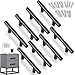 8 PCS T- Bar Bâton Cuisine Porte Poignées Tire Avec Vis(150MM), Acier Inoxydable Poignee de Meuble Cuisine Espacement des Trous de 96 mm, pour Porte d'armoire Poignées de Porte de Cuisine, le noir
