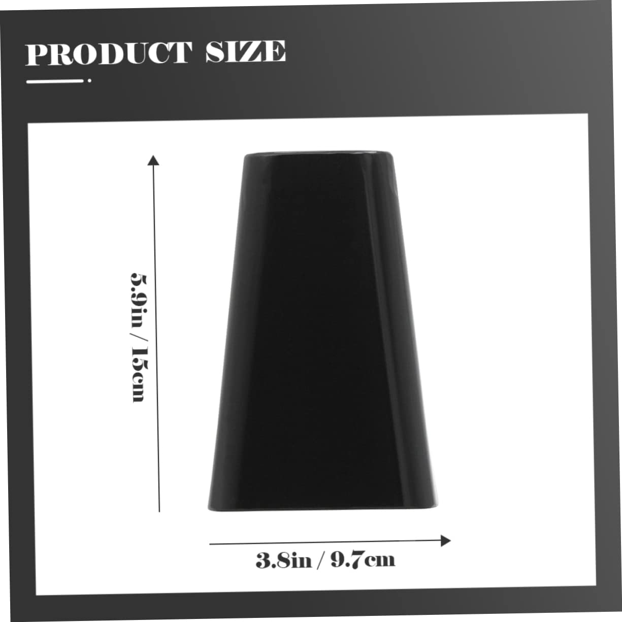 BESTonZON Drum Kit Cow Bell 6 Inch Musical Cowbell Metal Percussion Black Drum Set Part