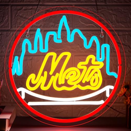 Image of Baseball Neon Sign for Wall Decor Dimmable Baseball Team Neon Light for Man Cave Birthday Gifts for Fans Led Sport Sign for Sport Bar Club Party Garage Boys Bedroom Decor Art Size 13.5*13.5(FMXD151)