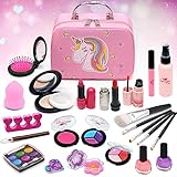 Kids Makeup Kit for Girls - Washable Girls Makeup Toys, Real Play Girls Makeup Set for Kids...