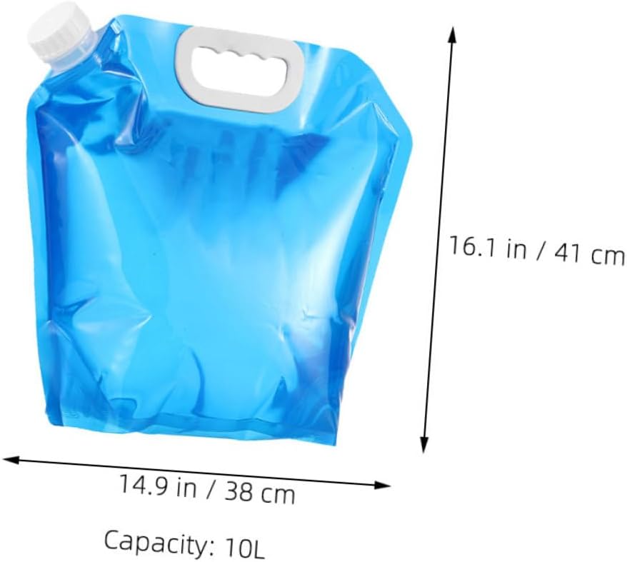 GALPADA 3pcs Camping Water Storage Bag Foldable Water Container for Outdoor Activities Portable Jugs for Hiking Travel Emergency Use