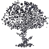 Rustark 650Pcs Black Resin Buttons Favorite Findings Basic Buttons 2 and 4 Holes Craft Buttons for Arts, DIY Crafts, Decoration, Sewing
