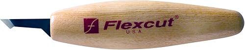 FLEXCUT Mini sesgo de detalle, hoja de alto carbono afilada y pulida, 38 pulgadas (KN31)