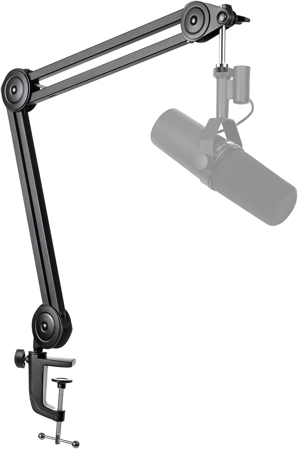 Microphone Arm Stand-Heavy Duty Boom Arm, Suspension Scissor Adjustable Mic Stand with Desk Mount, 5/8" Screw, Cable Ties, for Recording Gaming Streaming Podcasting-BM63