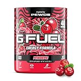 G Fuel Lingonberry Flavored Inspired by PewDiePie Game-Changing Energy Powder, Sharpens Mental Focus and Cognitive Function, Zero Sugar, Supports Immunity and Enhances Mood 9.8 oz (40 servings)