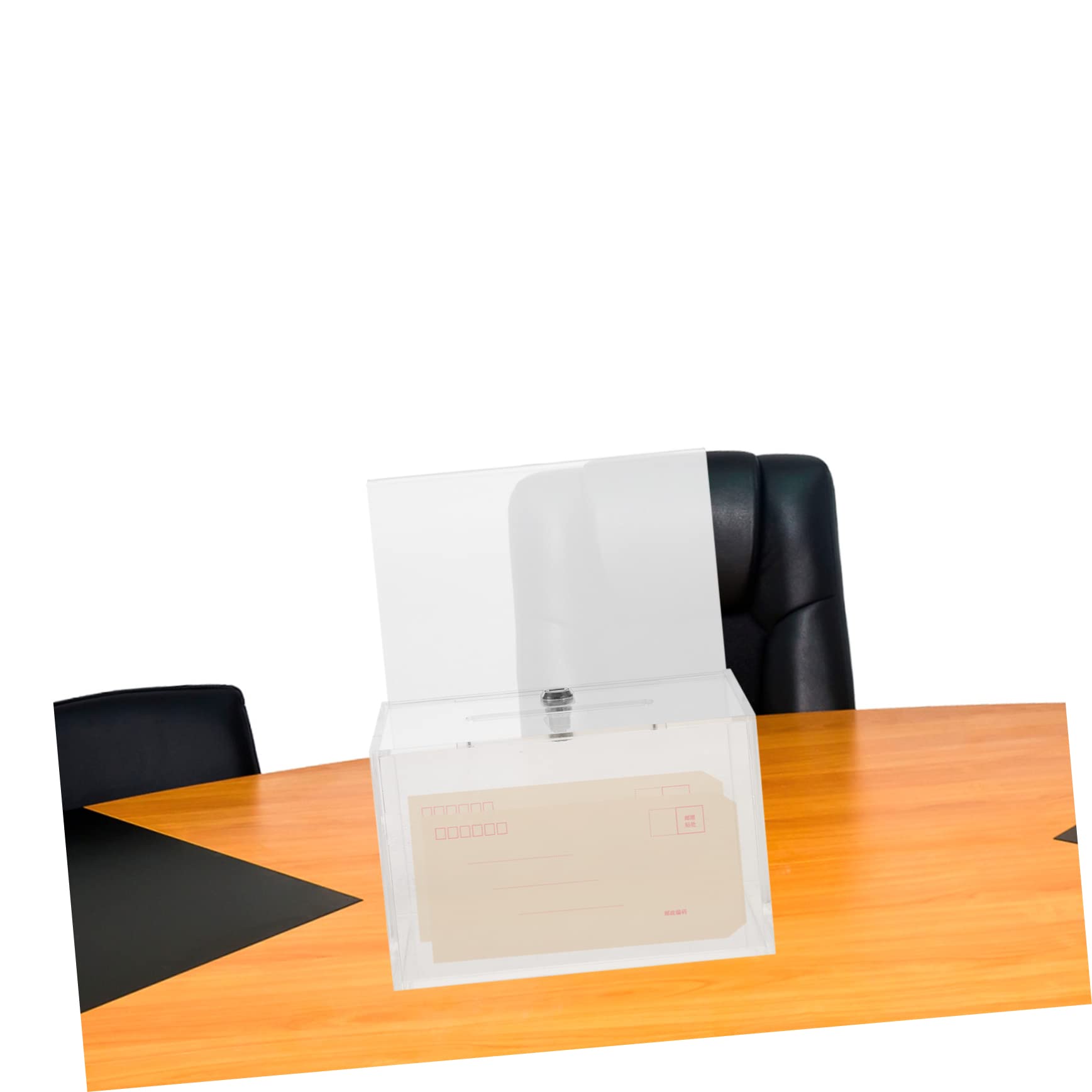 Housoutil Secchio Di Raccolta Fondi in Acrilico Lucchetto Cassetta Delle Donazioni Trasparente Scatola Per Suggerimenti e Reclami Box Per Posta Resistente e Pratico