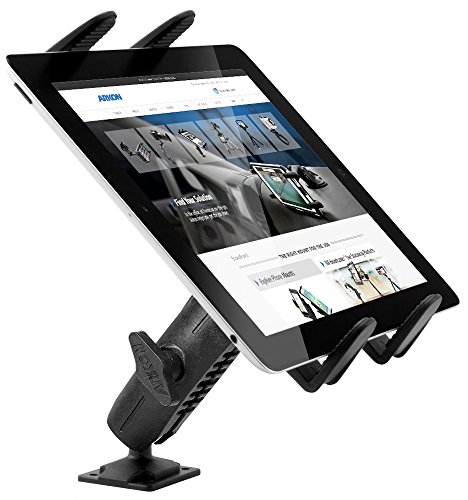 Arkon Mounts Heavy-Duty Drill Base Tablet Mount, Adjustable, 360 Degree Positioning, Low Vibration Spring-Loaded Amps Tablet Holder Fits All 7”-18” Tablets (Ipad, Samsung) Tabrmamps #TOP1