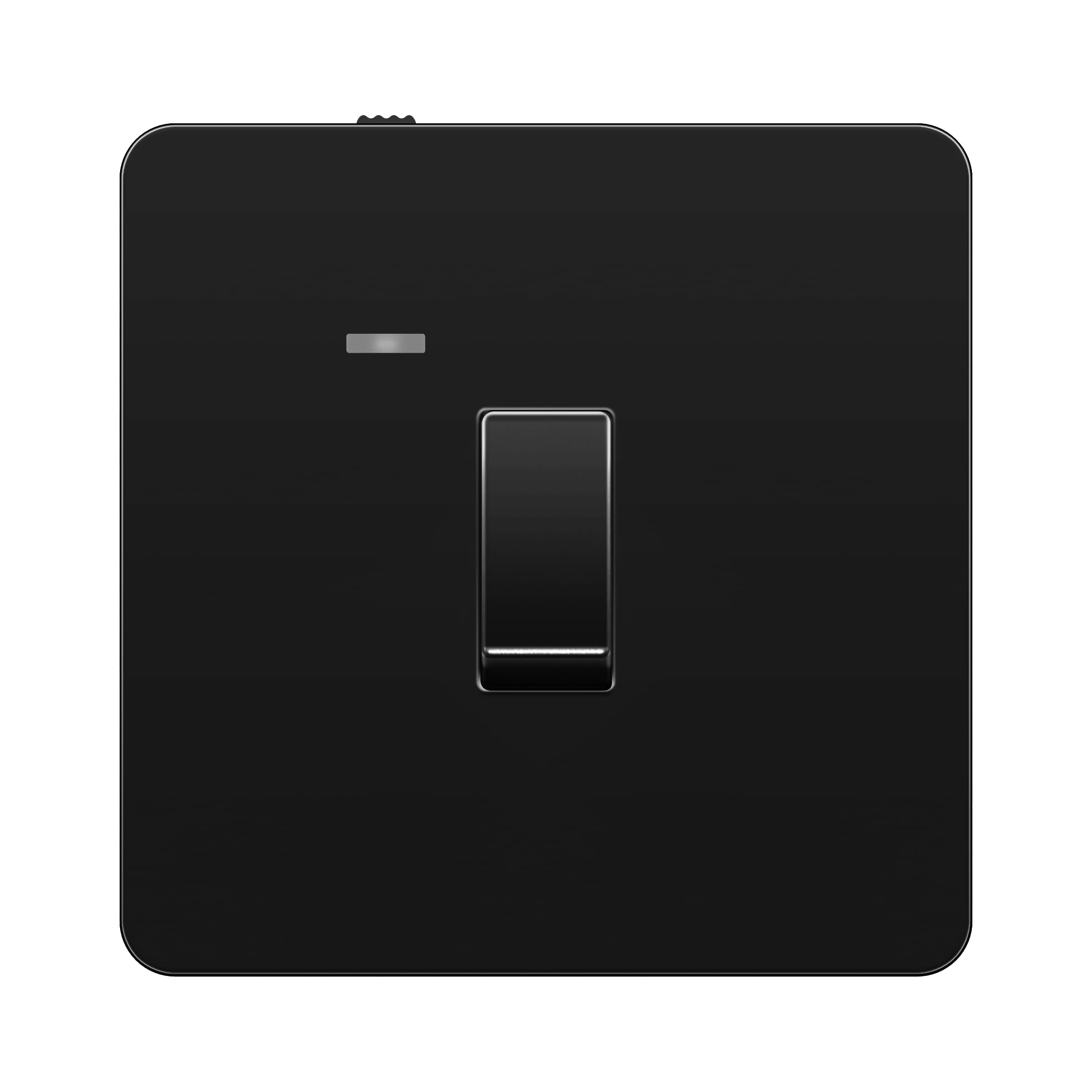 LIDER 1-Gang Light Switch with LED Guide Light, 1-Way/2-Way, Daylight Sensor, 3000K Warm White, Adjustable Night Light, UKCA Certified, Plastic Plate Cover, Black